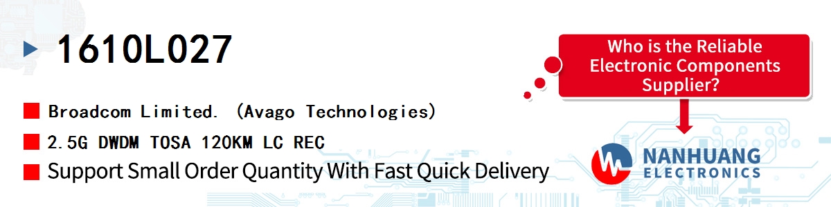 1610L027 AVAGO 2.5G DWDM TOSA 120KM LC REC