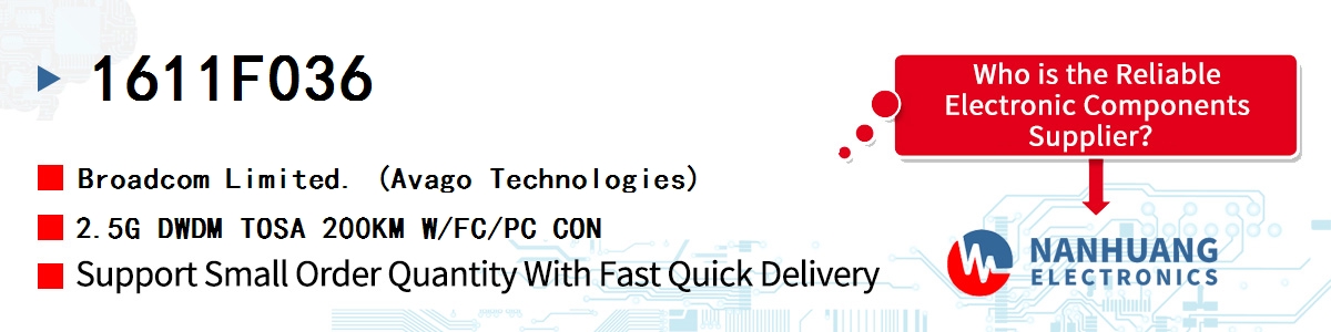 1611F036 AVAGO 2.5G DWDM TOSA 200KM W/FC/PC CON