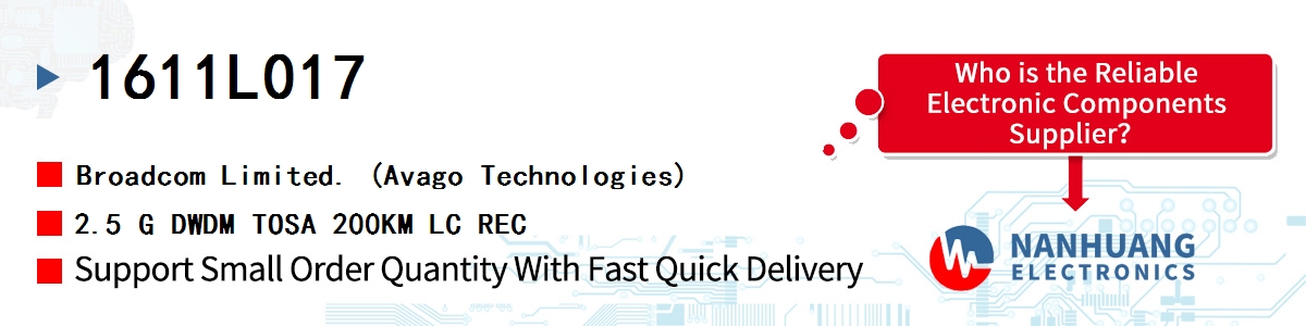 1611L017 AVAGO 2.5 G DWDM TOSA 200KM LC REC