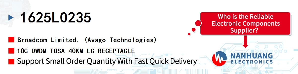 1625L0235 AVAGO 10G DWDM TOSA 40KM LC RECEPTACLE