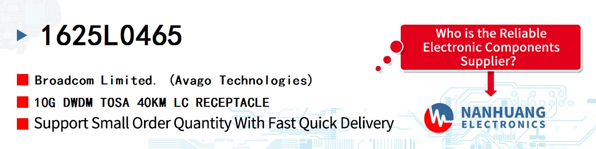 1625L0465 AVAGO 10G DWDM TOSA 40KM LC RECEPTACLE