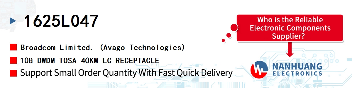 1625L047 AVAGO 10G DWDM TOSA 40KM LC RECEPTACLE