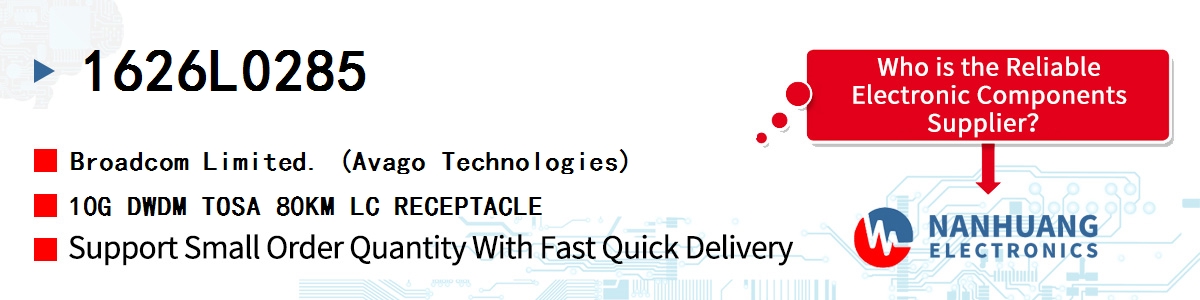 1626L0285 AVAGO 10G DWDM TOSA 80KM LC RECEPTACLE