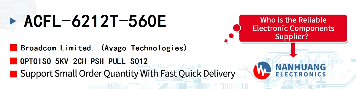 ACFL-6212T-560E AVAGO OPTOISO 5KV 2CH PSH PULL SO12