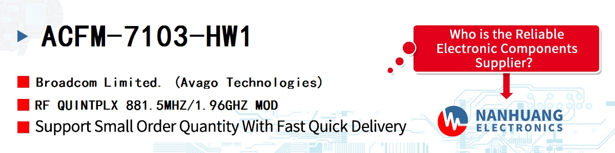 ACFM-7103-HW1 AVAGO RF QUINTPLX 881.5MHZ/1.96GHZ MOD