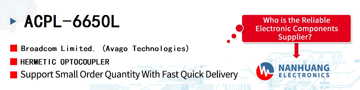 ACPL-6650L AVAGO HERMETIC OPTOCOUPLER