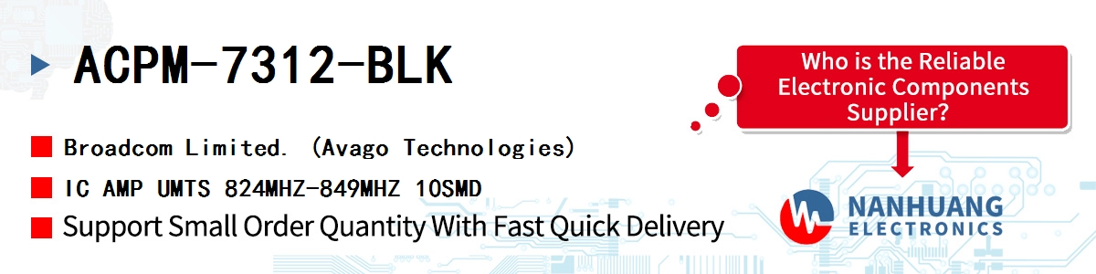 ACPM-7312-BLK AVAGO IC AMP UMTS 824MHZ-849MHZ 10SMD