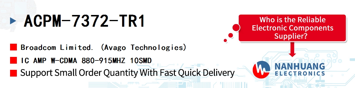 ACPM-7372-TR1 AVAGO IC AMP W-CDMA 880-915MHZ 10SMD