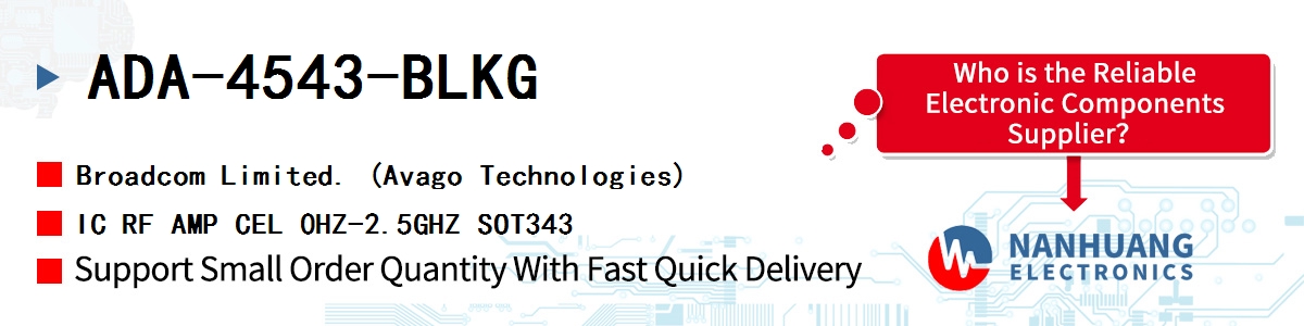 ADA-4543-BLKG AVAGO IC RF AMP CEL 0HZ-2.5GHZ SOT343