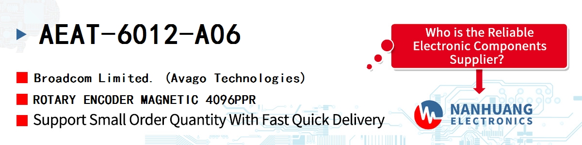 AEAT-6012-A06 AVAGO ROTARY ENCODER MAGNETIC 4096PPR
