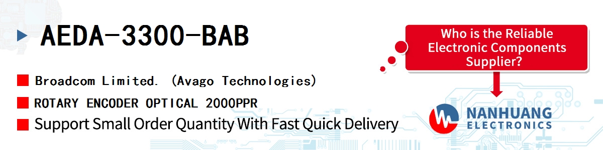 AEDA-3300-BAB AVAGO ROTARY ENCODER OPTICAL 2000PPR