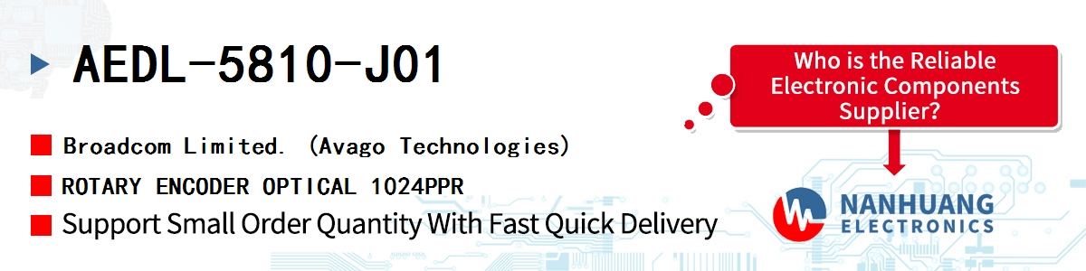 AEDL-5810-J01 AVAGO ROTARY ENCODER OPTICAL 1024PPR