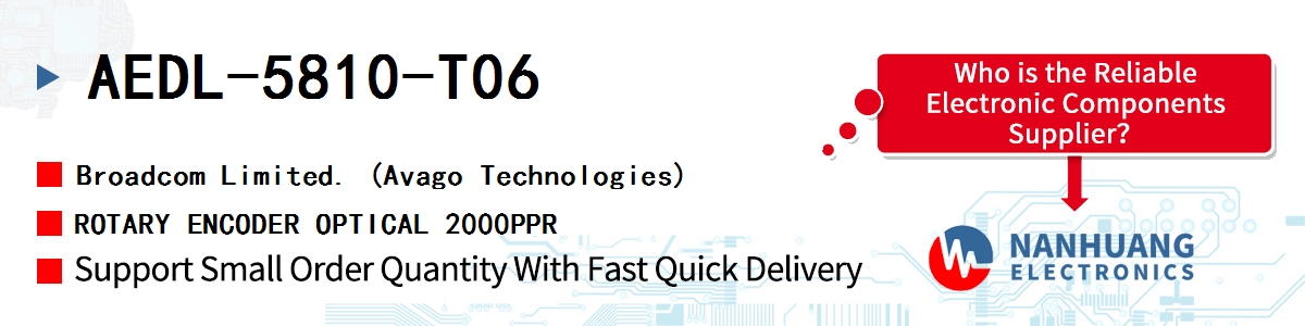 AEDL-5810-T06 AVAGO ROTARY ENCODER OPTICAL 2000PPR