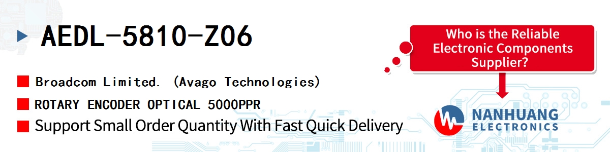 AEDL-5810-Z06 AVAGO ROTARY ENCODER OPTICAL 5000PPR