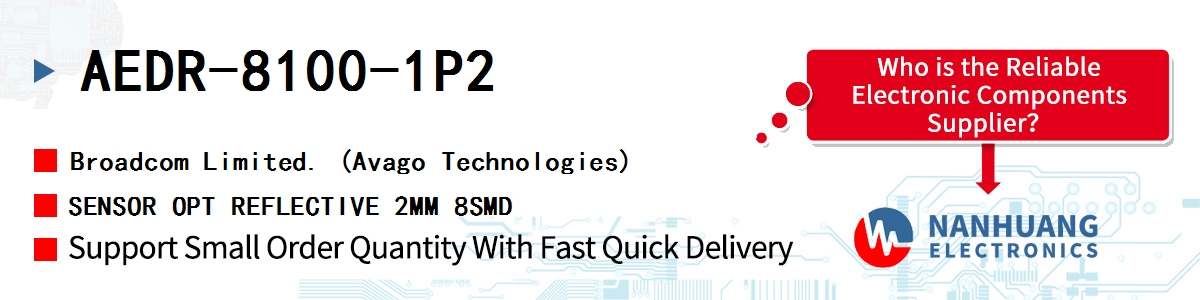AEDR-8100-1P2 AVAGO SENSOR OPT REFLECTIVE 2MM 8SMD