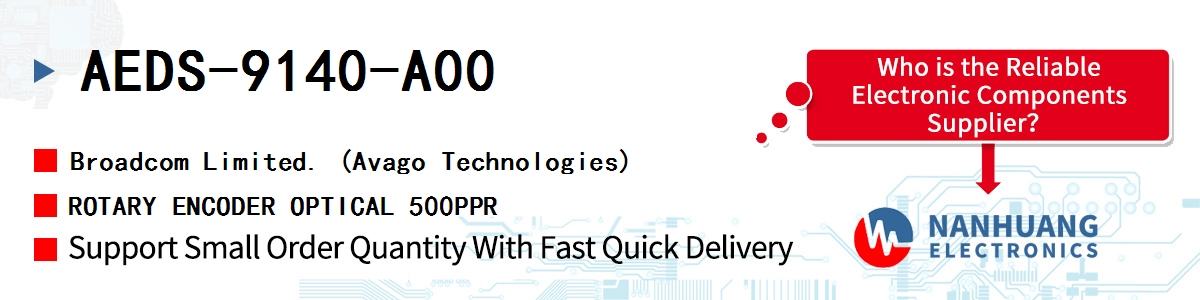 AEDS-9140-A00 AVAGO ROTARY ENCODER OPTICAL 500PPR