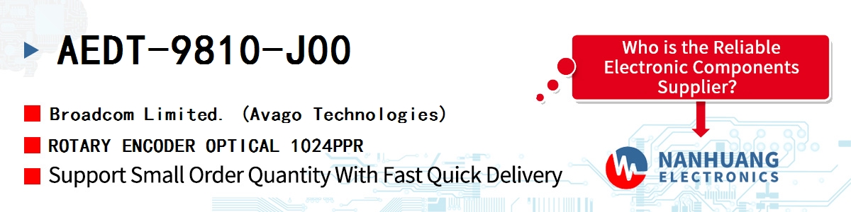 AEDT-9810-J00 AVAGO ROTARY ENCODER OPTICAL 1024PPR