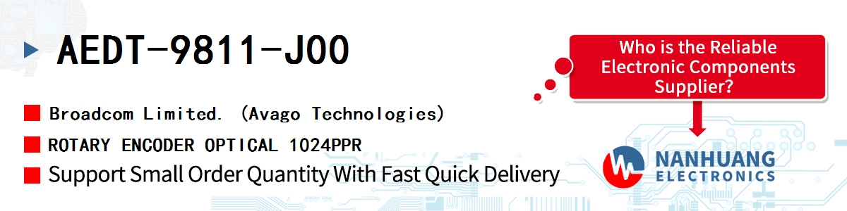 AEDT-9811-J00 AVAGO ROTARY ENCODER OPTICAL 1024PPR