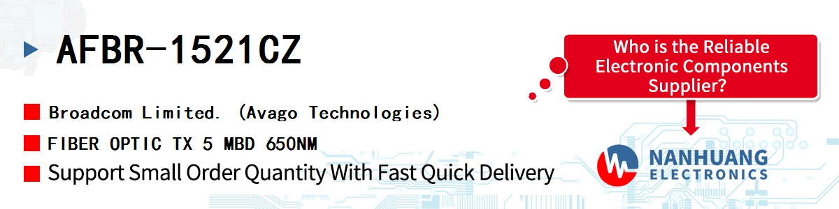 AFBR-1521CZ AVAGO FIBER OPTIC TX 5 MBD 650NM