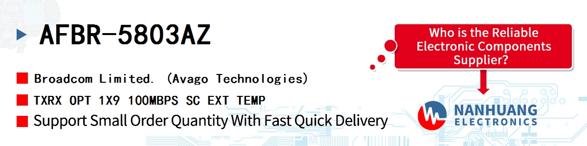 AFBR-5803AZ AVAGO TXRX OPT 1X9 100MBPS SC EXT TEMP