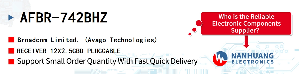 AFBR-742BHZ AVAGO RECEIVER 12X2.5GBD PLUGGABLE
