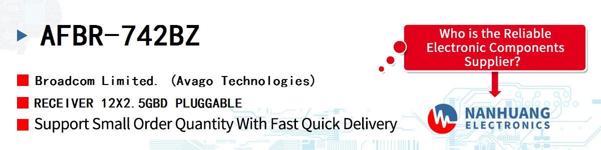 AFBR-742BZ AVAGO RECEIVER 12X2.5GBD PLUGGABLE