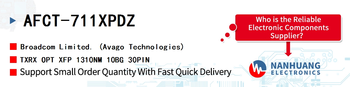 AFCT-711XPDZ AVAGO TXRX OPT XFP 1310NM 10BG 30PIN