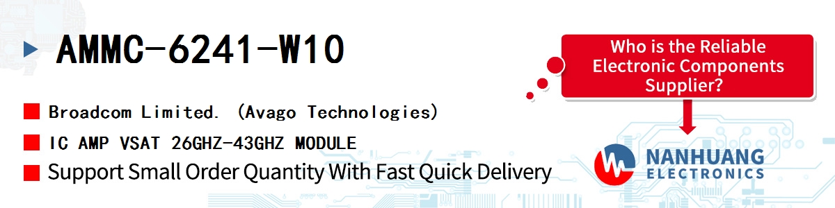 AMMC-6241-W10 AVAGO IC AMP VSAT 26GHZ-43GHZ MODULE