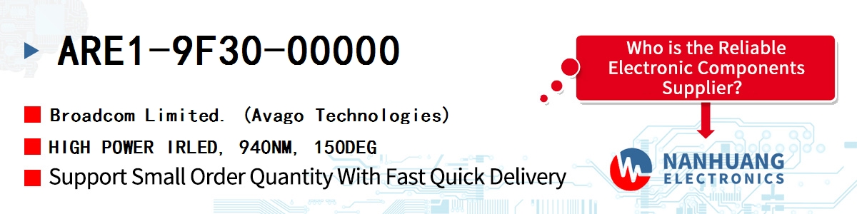 ARE1-9F30-00000 AVAGO HIGH POWER IRLED, 940NM, 150DEG