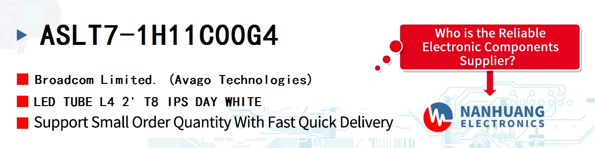 ASLT7-1H11C00G4 AVAGO LED TUBE L4 2' T8 IPS DAY WHITE