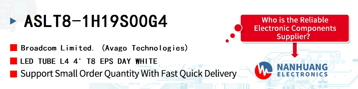 ASLT8-1H19S00G4 AVAGO LED TUBE L4 4' T8 EPS DAY WHITE
