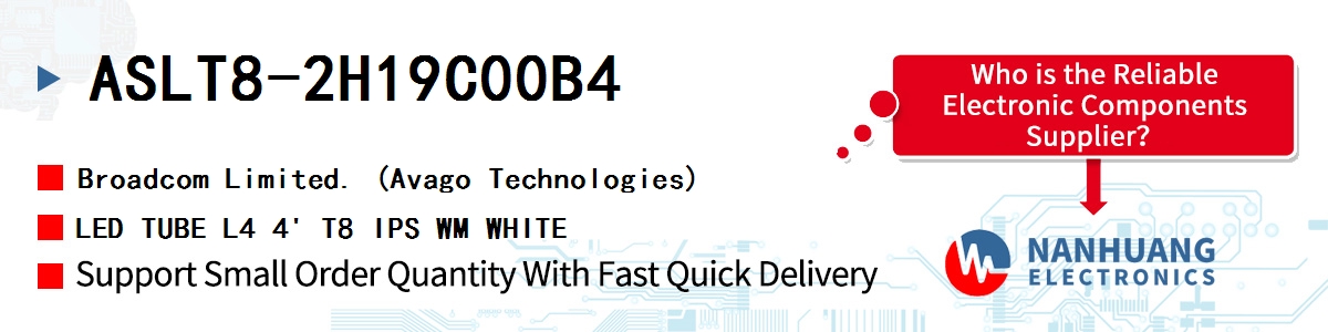 ASLT8-2H19C00B4 AVAGO LED TUBE L4 4' T8 IPS WM WHITE