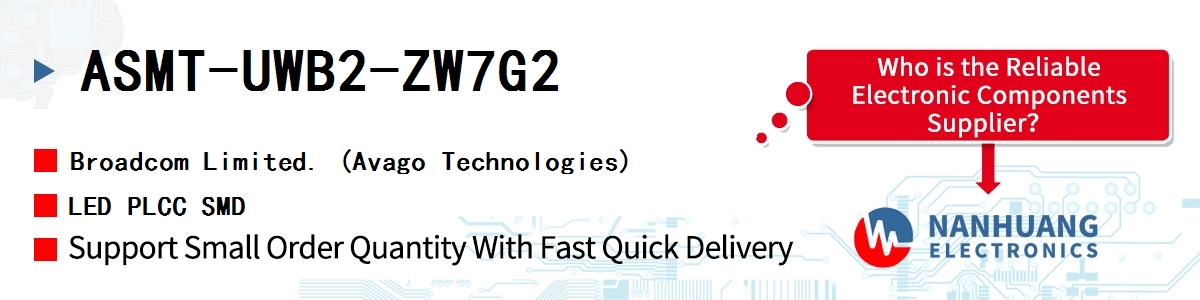 ASMT-UWB2-ZW7G2 AVAGO LED PLCC SMD