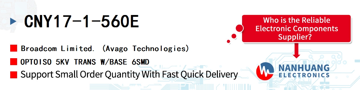CNY17-1-560E AVAGO OPTOISO 5KV TRANS W/BASE 6SMD