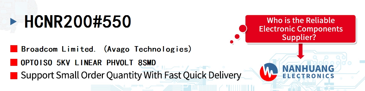 HCNR200#550 AVAGO OPTOISO 5KV LINEAR PHVOLT 8SMD