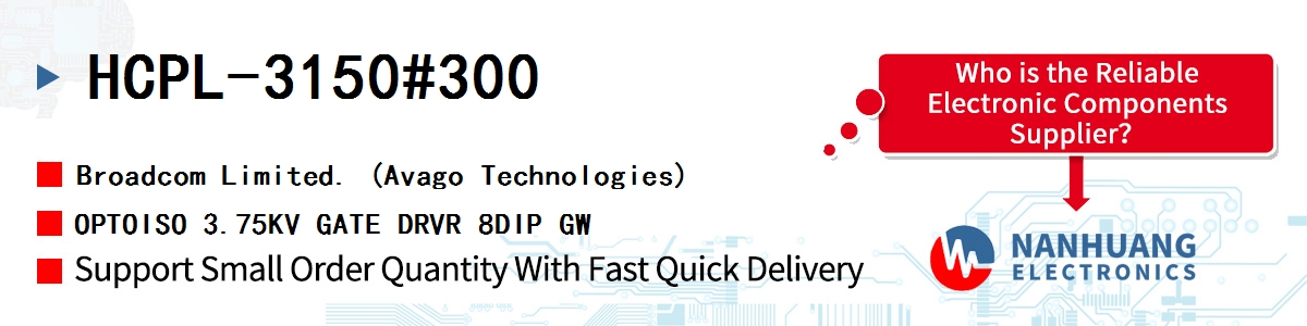 HCPL-3150#300 AVAGO OPTOISO 3.75KV GATE DRVR 8DIP GW