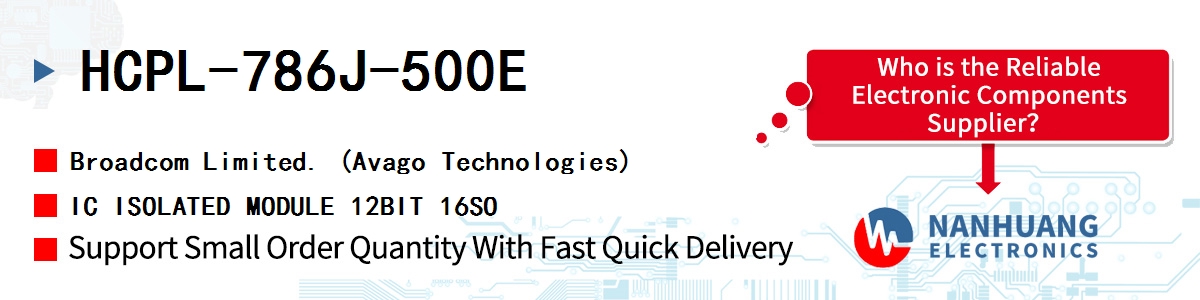HCPL-786J-500E AVAGO IC ISOLATED MODULE 12BIT 16SO