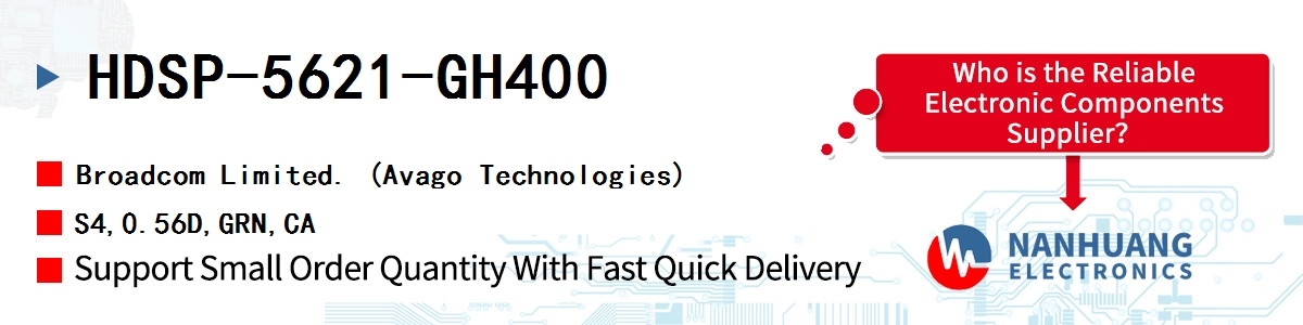 HDSP-5621-GH400 AVAGO S4,0.56D,GRN,CA