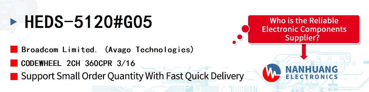 HEDS-5120#G05 AVAGO CODEWHEEL 2CH 360CPR 3/16