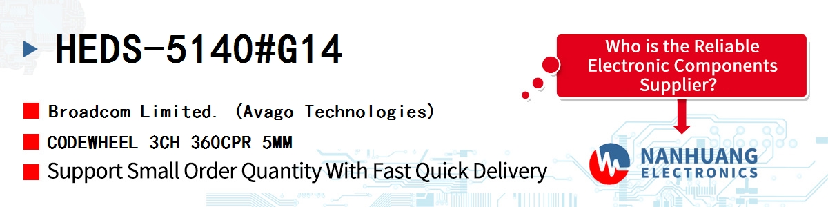 HEDS-5140#G14 AVAGO CODEWHEEL 3CH 360CPR 5MM