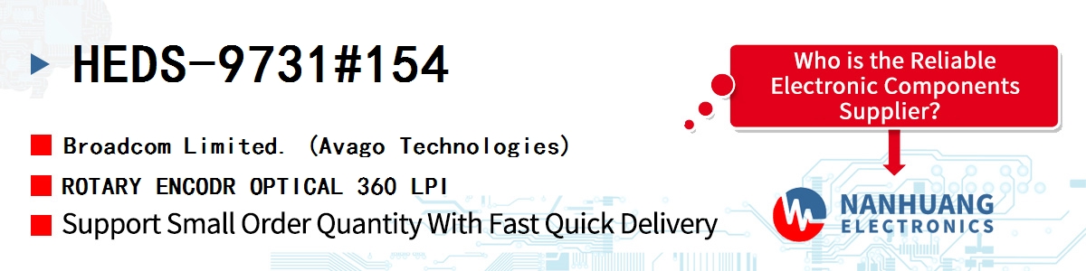 HEDS-9731#154 AVAGO ROTARY ENCODR OPTICAL 360 LPI