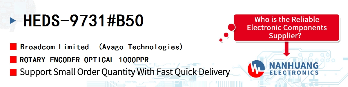 HEDS-9731#B50 AVAGO ROTARY ENCODER OPTICAL 1000PPR