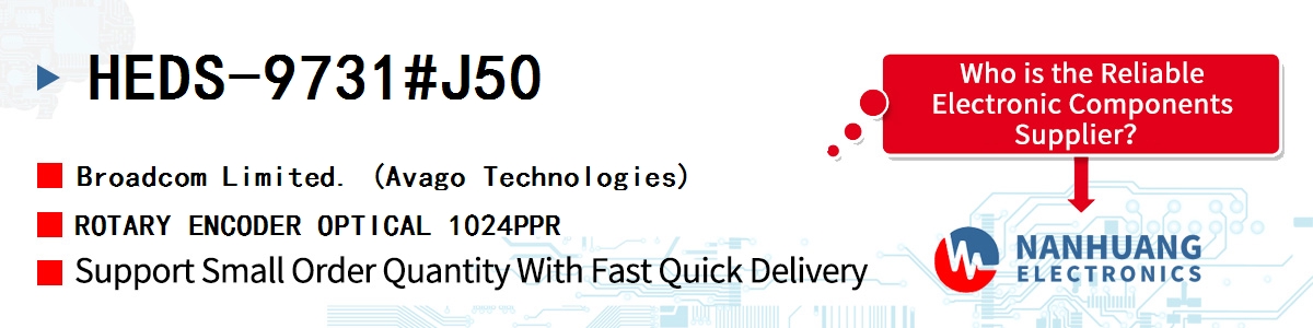 HEDS-9731#J50 AVAGO ROTARY ENCODER OPTICAL 1024PPR