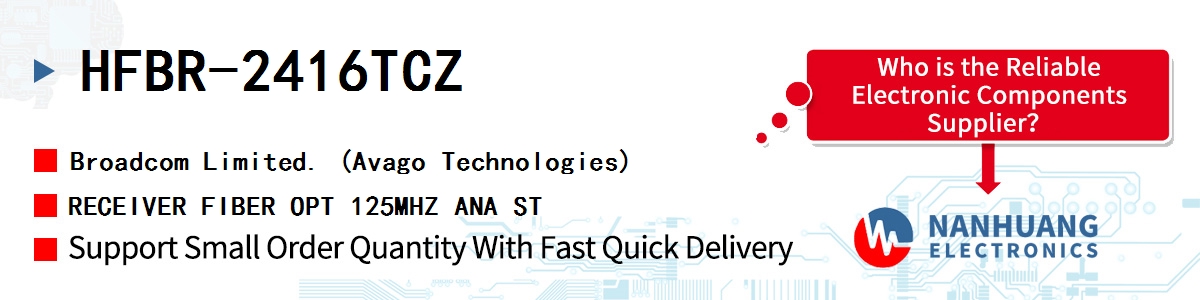 HFBR-2416TCZ AVAGO RECEIVER FIBER OPT 125MHZ ANA ST