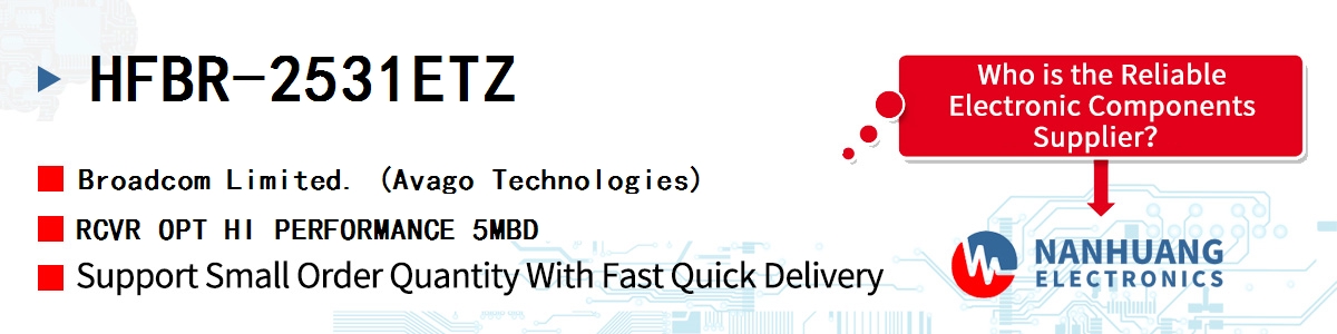 HFBR-2531ETZ AVAGO RCVR OPT HI PERFORMANCE 5MBD