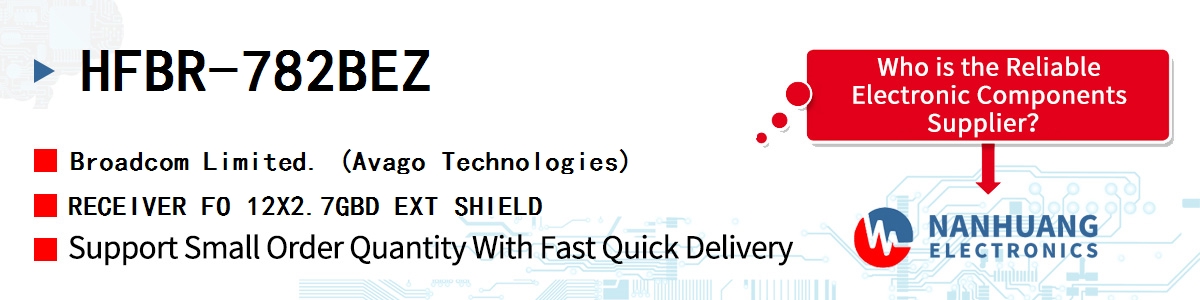HFBR-782BEZ AVAGO RECEIVER FO 12X2.7GBD EXT SHIELD