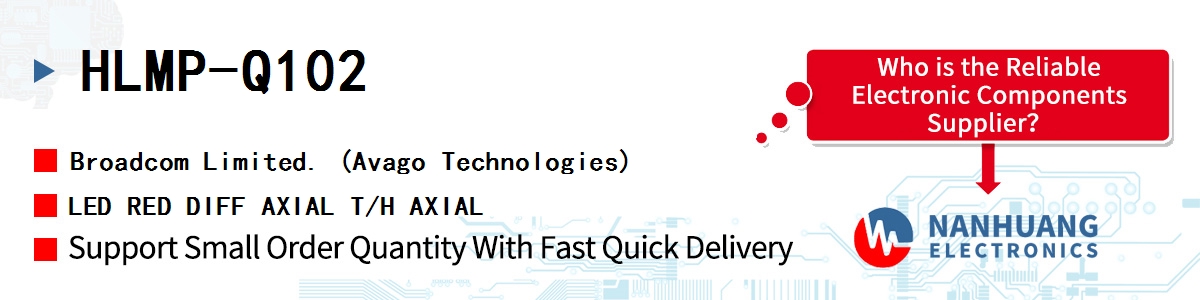 HLMP-Q102 AVAGO LED RED DIFF AXIAL T/H AXIAL