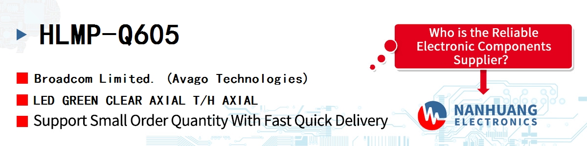 HLMP-Q605 AVAGO LED GREEN CLEAR AXIAL T/H AXIAL