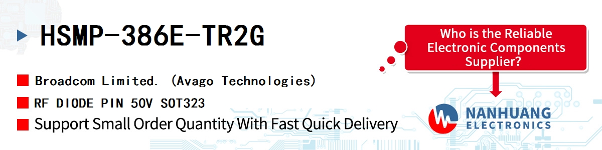 HSMP-386E-TR2G AVAGO RF DIODE PIN 50V SOT323