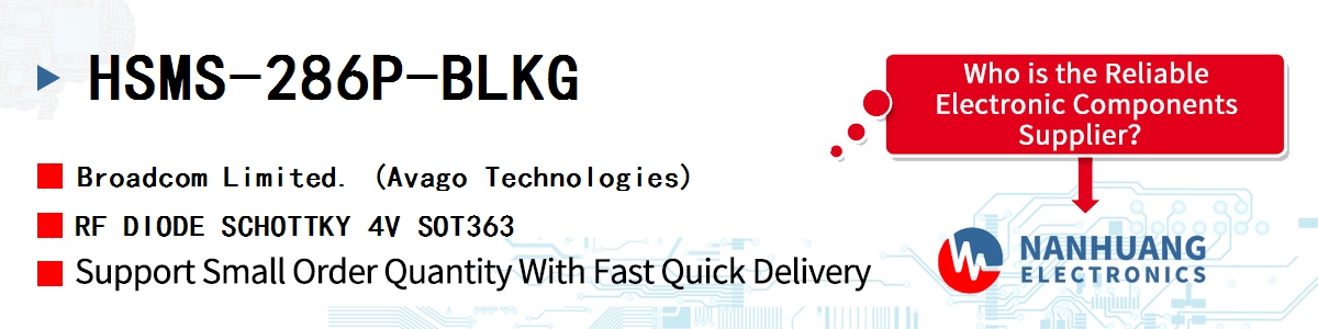 HSMS-286P-BLKG AVAGO RF DIODE SCHOTTKY 4V SOT363